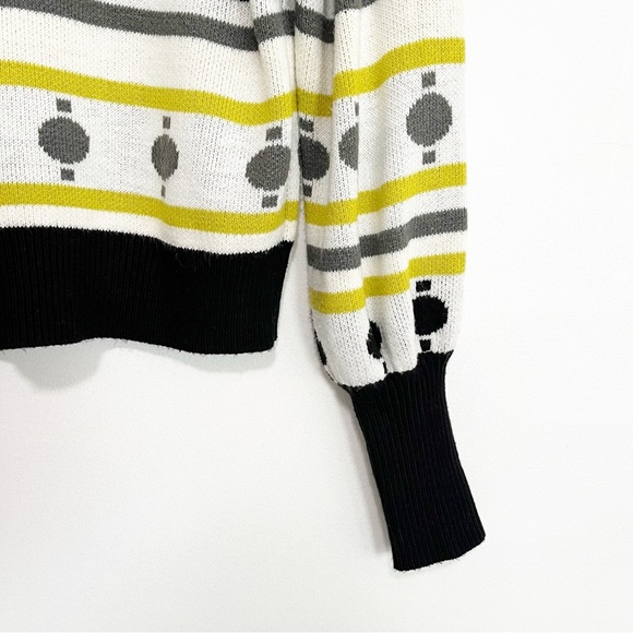 BOGO! Jen's Pirate Booty Aztec Geometric Puff Sleeve Sweater Size XS/S - Picture 6 of 7